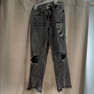 Distressed Gray Jeans for Women